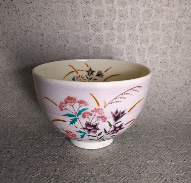新着商品・買い得商品・現品のみ】 山川工房造 仁清写色絵秋草（桔梗