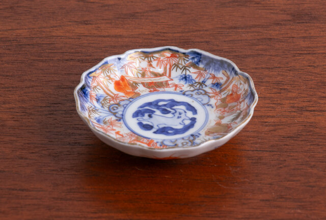 古伊万里 染錦 竹下賢人小皿 明治時代 E960B | iichi 日々の暮らしを