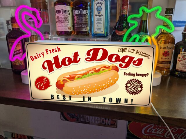 【Lサイズ】バインミー ホットドック ベトナム 看板 置物 雑貨 ライトBOX Lサイズ】バインミー ホットドック ベトナム 看板 置物 雑貨