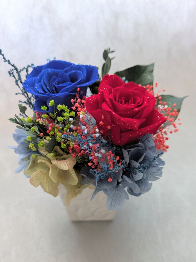 大人気✨赤バラプリザ＆アーティフィシャルアレンジメント✨ラッピングのまま飾れます 楽天市場】プリザーブドフラワー アレンジメント バラ 豪華 高級