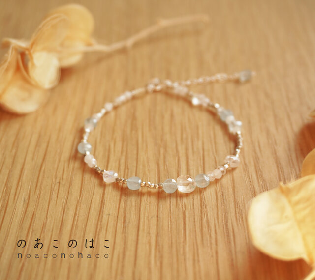 みゆ様♡専用です♡新作♡水ブレス✩宝石質アイオライト♡オーソクレース、グリーンア ☆高品質！透明感抜群☆濃紺クリアタイプ☆神秘的なバイカラー