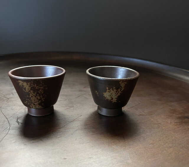 備前焼 木村陶峯 猪口2客 中国茶 煎茶 盃 yk235 | iichi 日々の