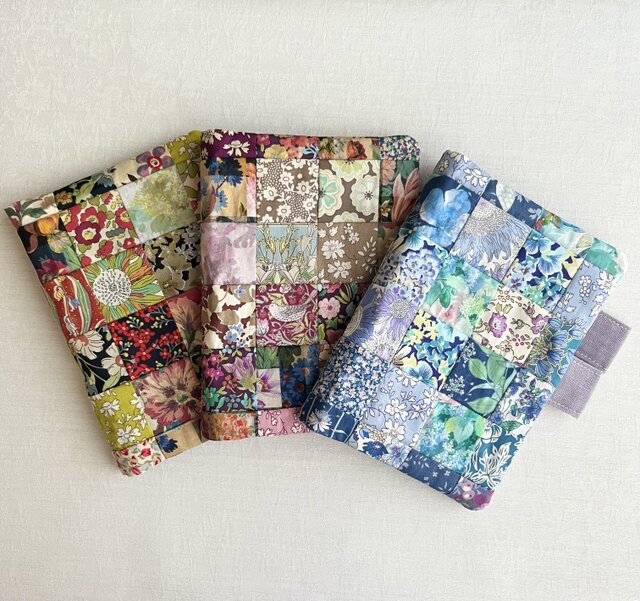 リバティパッチワークA6手帳/文庫本カバー | iichi 日々の暮らしを