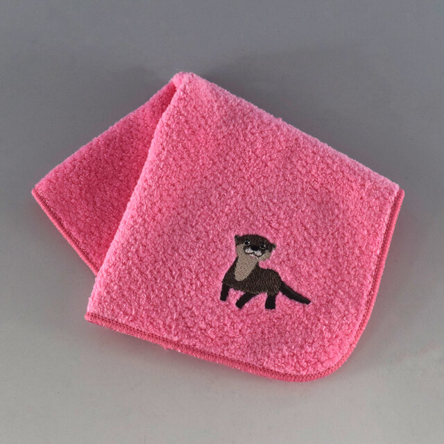 タオル 今治タオル アニマルパレード カワウソ ピンク 綿100％ 22cm
