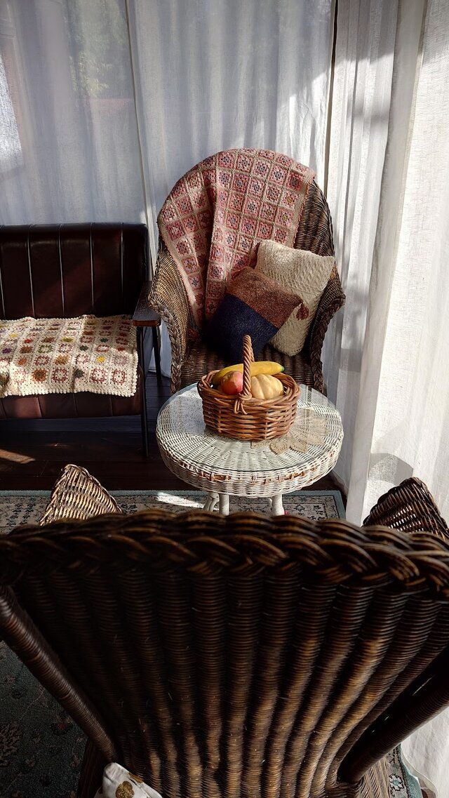 手編みのブランケット（桜） | iichi 日々の暮らしを心地よくする