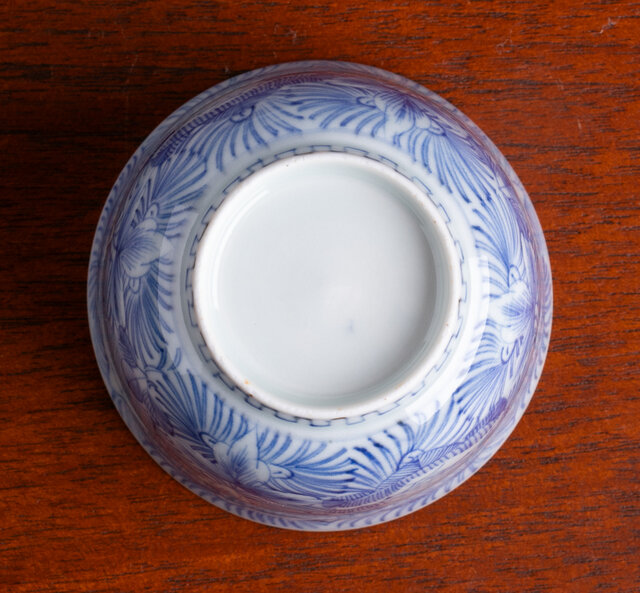 古伊万里 染付 線描き花卉文 向付 江戸後期 E1082B | iichi 日々