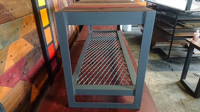 マットグレーでアイアンなお洒落ベンチ＆シューズラック♪ 300