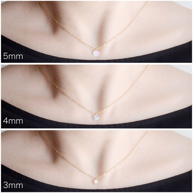 つけっぱなしOK！オパール ネックレス AAA宝石質 一粒ネックレス