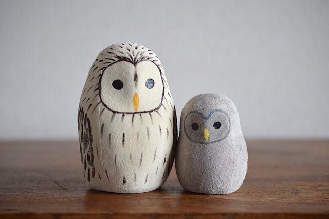 スイス　フクロウオブジェ　ハンドメイド陶器 GUSTAVSBERG/グスタフスベリ/Edvard Lindahl/エドバルド