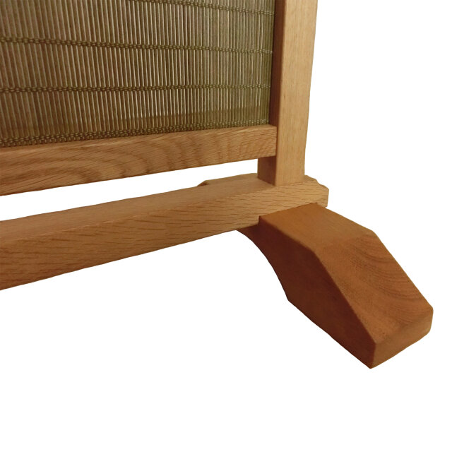 緑茶色 木簾 衝立 楢無垢 オイル仕上げ | iichi 日々の暮らしを