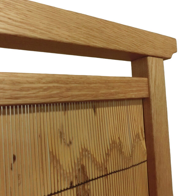 銘竹紋竹 衝立 楢無垢 オイル仕上げ | iichi 日々の暮らしを心地よく