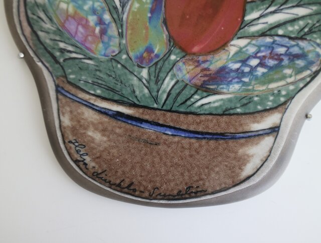 ARABIA / Helja ヘルヤ / チューリップのウォールプレートNo.5524