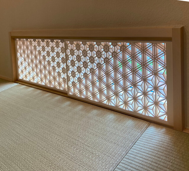 27  麻の葉組子  吹き抜け  3枚一組 組子の鍋敷き 麻の葉｜商品一覧｜組子細工 縁樹（えんじゅ）