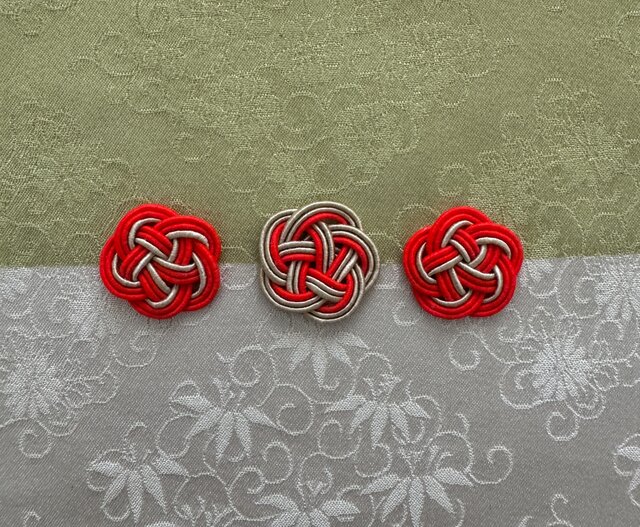 京都絹巻き水引き☆梅結び/オレンジ | iichi 日々の暮らしを心地よく