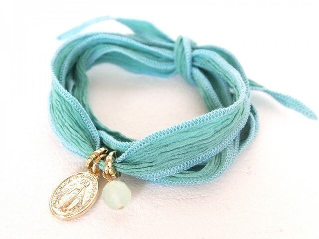 silk ribbon ブレスレット GRの画像1枚目