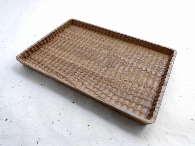 予約商品】我谷盆 櫤(タモ) 26×18×2cm ナチュラル | iichi 日々の