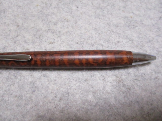 スネークウッド 世界最高材 オイル仕上げ 木軸ボールペン(シャープ