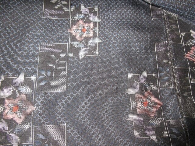 LEONARD  レオナール　和風　大島紬柄　コットンスカート　76サイズ LEONARD レオナール 和風 大島紬柄 コットンスカート 76サイズ