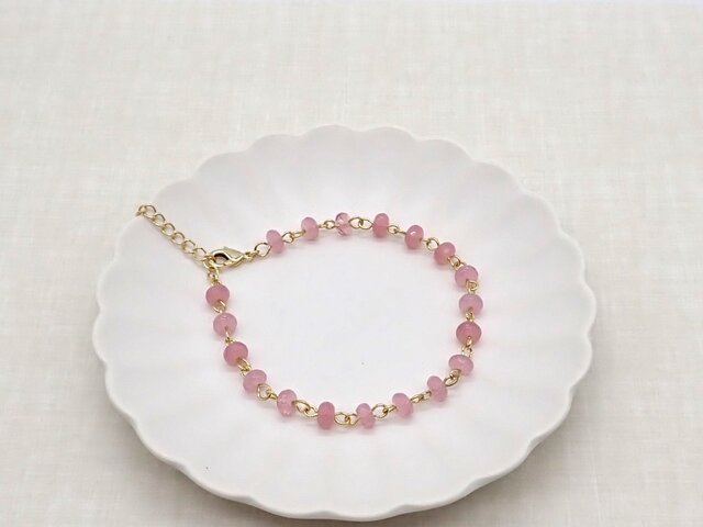 ★ルビー ボタンカット ブレスレット⑤(SA) アクセサリー】 ルビー ボタンカット ブレスレット - 魔石屋.com