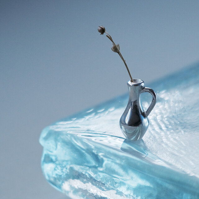 ミニチュア 花瓶 コード ネックレス シルバー925