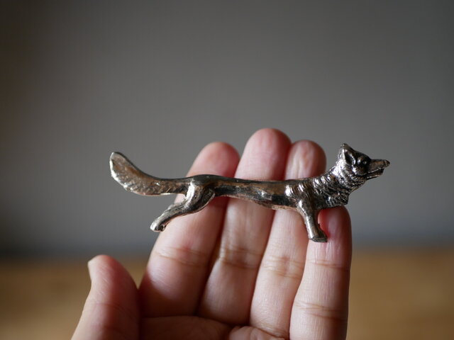 キツネ カトラリーレスト フランスアンティーク ブロカントの