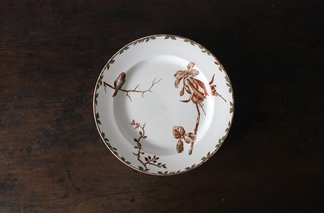 HB&Cie Oxford オックスフォード 平皿 手彩色 φ24.5cm フランス