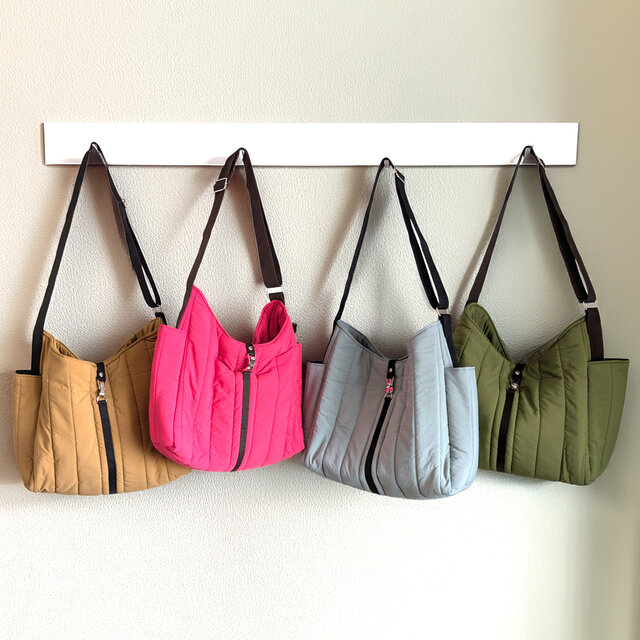 【全7色】ふかふかオリジナルキルトのワンショルダー(ナチュラ)