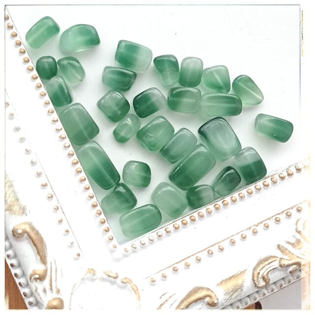 グリーンレースアゲート ペアストーン [B] 1pair 2pcs 天然石ビーズ グリーンレースアゲート ペアストーン [B] 1pair 2pcs 天然石