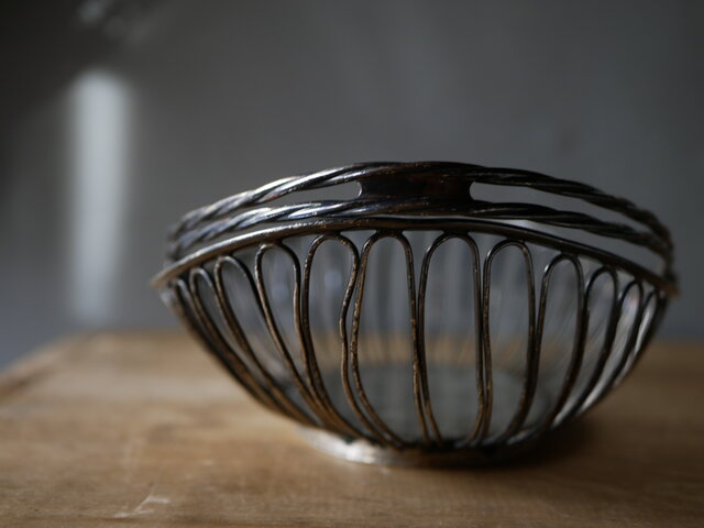 メタルのバスケット フルーツバスケット フランスヴィンテージ