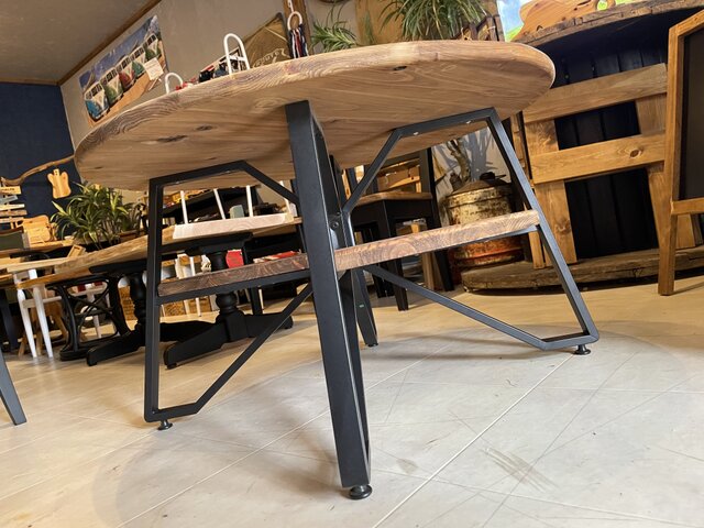 在庫あり 即納 ok hotaru 丸テーブル テーブル 机 ダーク ブラック 杉