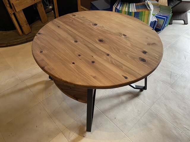 在庫あり　即納　丸テーブル　テーブル　机　ダーク　ブラック　杉　棚　天然木 在庫あり 即納 ok hotaru 丸テーブル テーブル 机 ダーク ブラック 杉