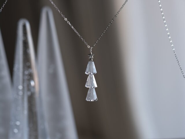 シルバーSサイズ Tiny tree necklace ツリーネックレス 星 クォーツ