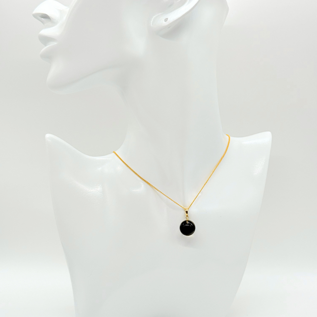 12mm 丸珠 スモーキークォーツ/茶水晶 K18 K24GP 天然石