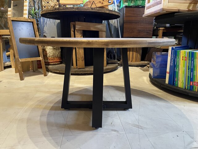 在庫あり　即納　丸テーブル　テーブル　机　ダーク　ブラック　杉　棚　天然木 在庫あり 即納 ok hotaru 丸テーブル テーブル 机 ダーク ブラック 杉