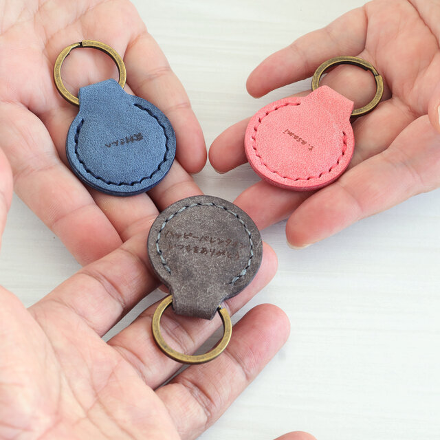 マグネットキーホルダー LF-019 名入れ、メッセージ刻印対応 レザー