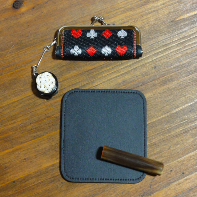 送料無料】《選べる！》トランプ柄 朱肉付きの印鑑ケース｜畳縁