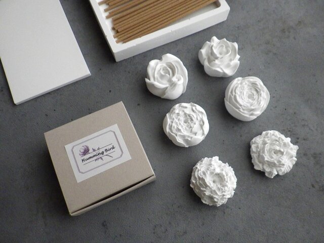 セット販売】小さな花が咲いたような お香立て □ スティックタイプの