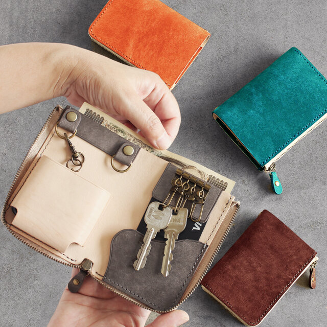 HERMES レザーキーケース ブラウン Made in France HERMES レザーキーケース ブラウン Made in France HERMES