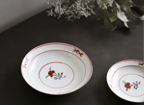 ◇新品◇【ギフトセット】 加藤五陶兵衛造 美濃焼古赤絵5寸皿2枚