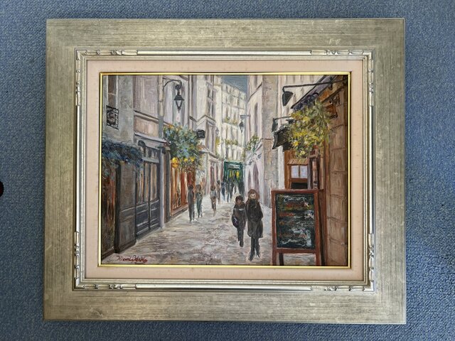 サンジェルマンデプレ(油絵F6号、原画一点物、フランス、パリ