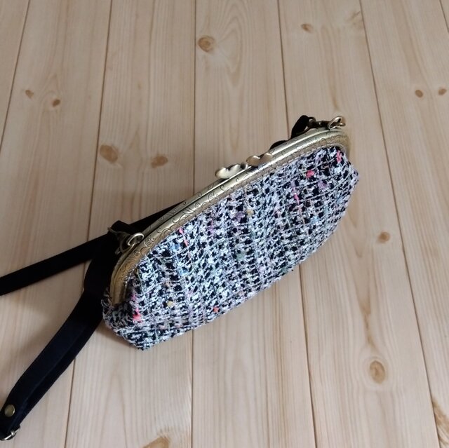 ハンドメイド ♡ 完成品 ツイードポシェット ショルダーバッグ ツイードバッグ ツイードショルダーポーチ ベージュ – 貴和製作所オンラインストア