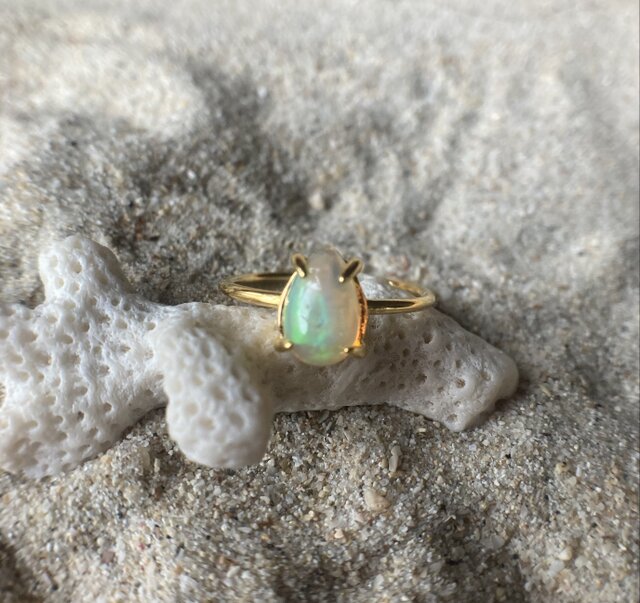 高品質！魔法のハニカムブラックオパールリング エチオピア産silver925 ブラックオパール リング / Ethiopian Black Opal Ring 2