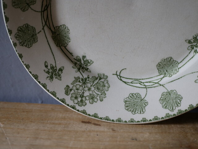 フランス　アンティーク　サルグミンヌ　平皿 Sarreguemines サルグミンヌ 平皿 フランス食器・皿・フランス