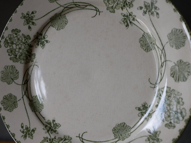 フランス　アンティーク　サルグミンヌ　平皿 サルグミンヌ ゼラニウムシリーズ 平皿 フランスアンティーク