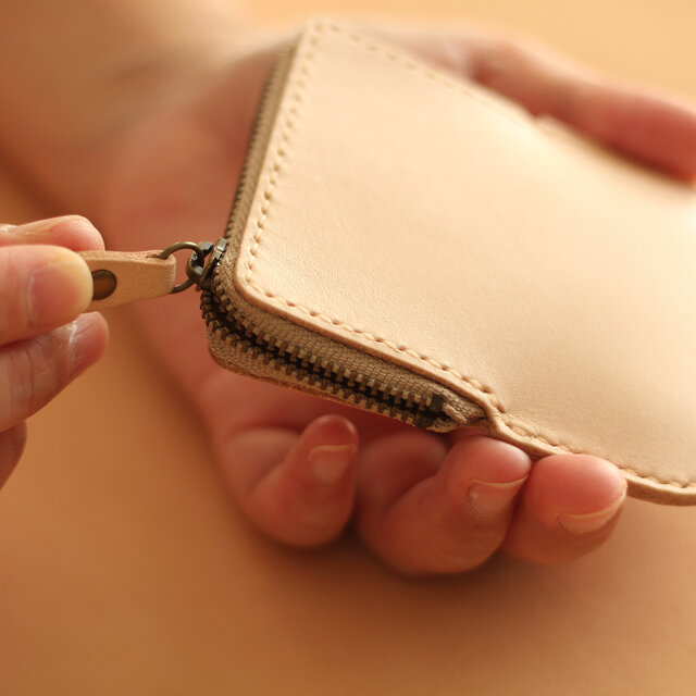 ミニ財布 LF-043 ヌメ革ALL コインケース ファスナー 牛革 コンパクト