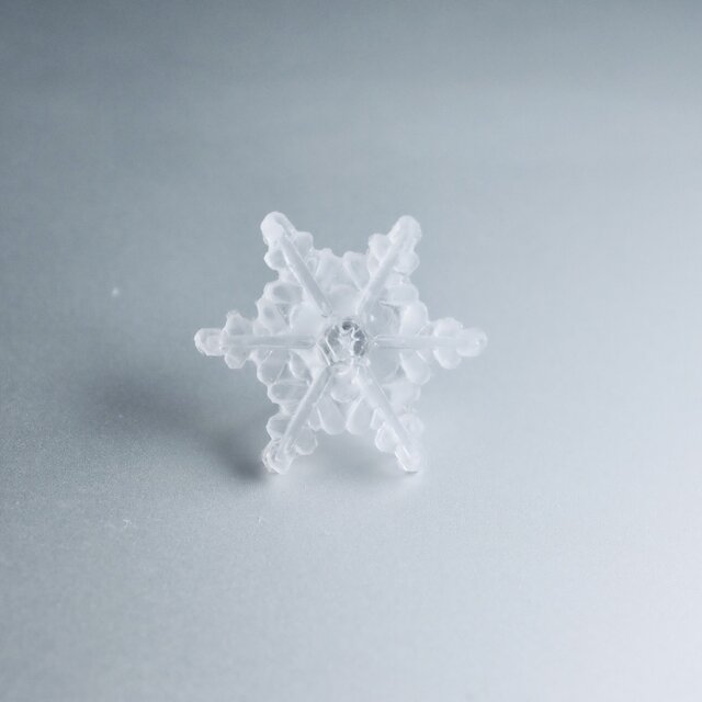 メルマガ掲載】雪、ついてるよ no.20 雪の結晶 ピンブローチ 多重星形