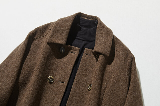 知的で大人雰囲気に ウールコート ロングコート ダブルボタンコート