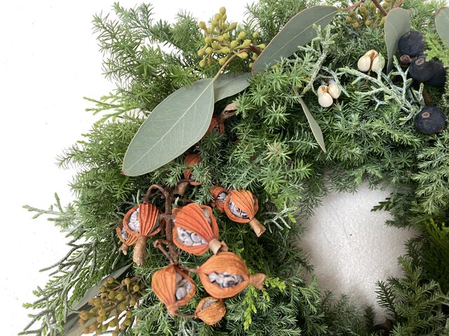 ナチュラルなグリーンクリスマスリース | iichi 日々の暮らしを