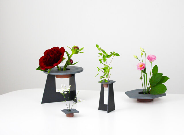 MYK：KENZAN - SHO 130 （takaku セット）【瓦】【花瓶】【花器