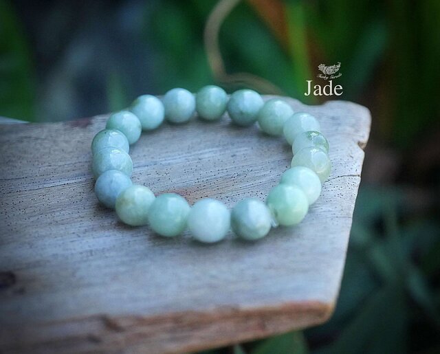 天然ミャンマー産本翡翠ブレスレット 15cm 大粒ミャンマー産本翡翠ブレスレット1618 | iichi 日々の暮らし